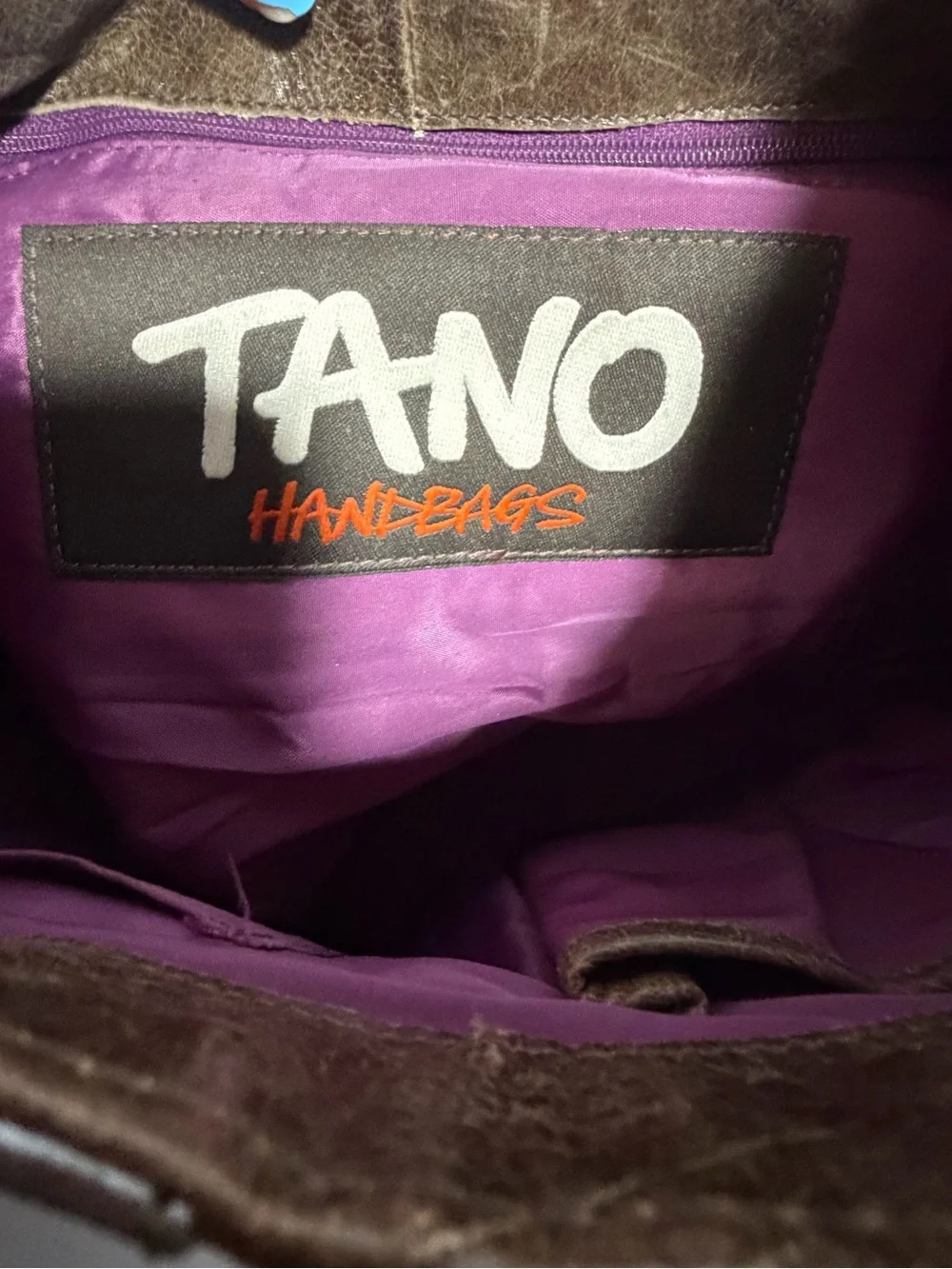 Vintage Tano Brown Leather Suede Hobo Bag Y2K Boho EUC
